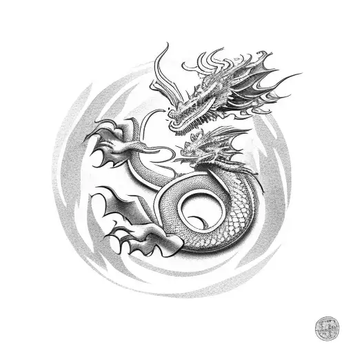 Dragon Around Japanese Temple