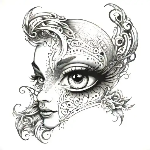 Eyeless Sexy Gothic Girl