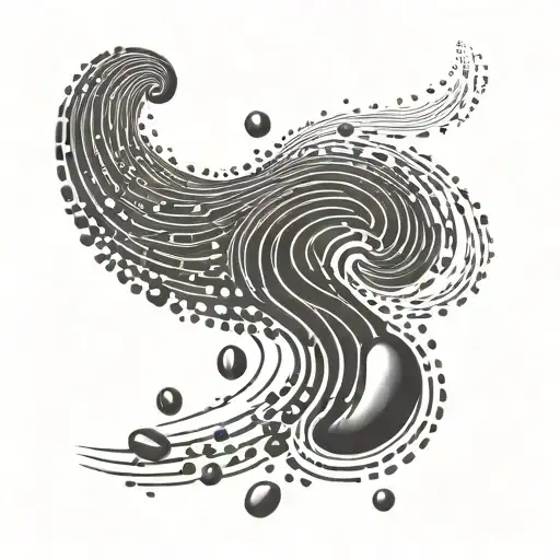 Binary Code Forming A Winding Road With A Coffee Bean At The End