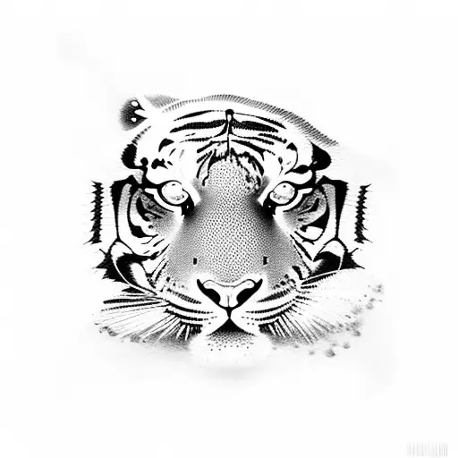 Tiger Eyes With A Phrase Below