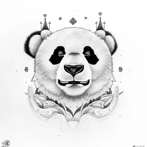 Oso Panda Con Corona Jugando Futbol