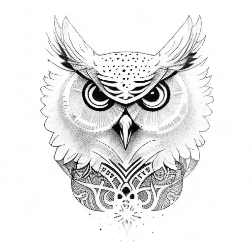 Owl And Wolf Forearm Half Sleeve