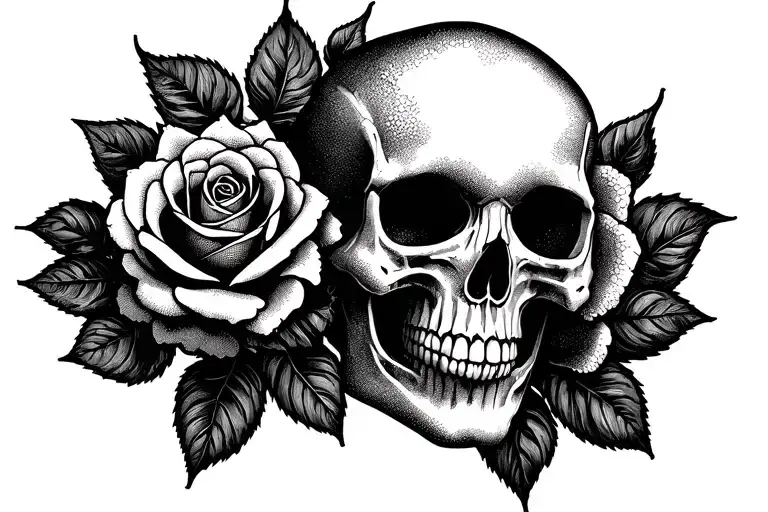 Skull And Roses Fading