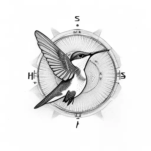 Hummingbird With Compass