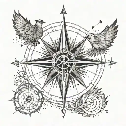 A Compass Rose With Your Son's Name Issa Botros Yohana As The Cardinal Directions