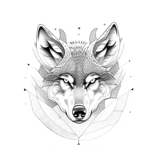 A Wolf And A Moose Standing Next To Each Other