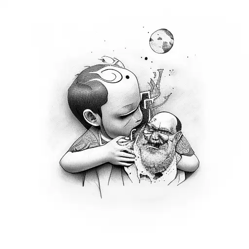 Father Protecting 2 Kids