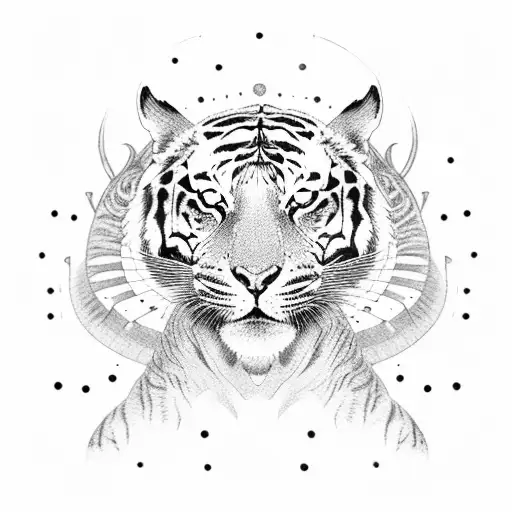 Alien Riding A Tiger