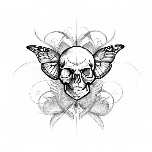Butterfly With Wings Looks Like Skull