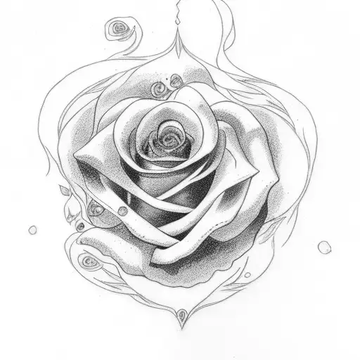 Raven Flying Whit A Rose