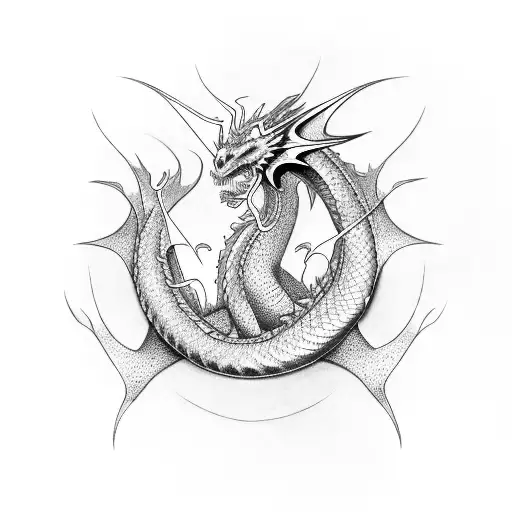 Dragon Logo Motor Heart A