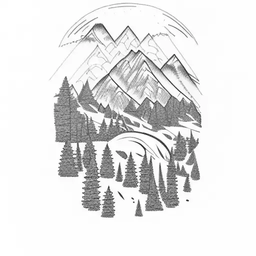 Mountain Scene With Football