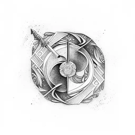 Sword With Ying And Yang On Hand