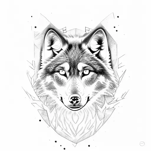 Black Wolf With Uchiha Eyes