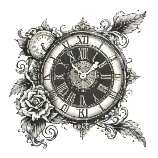 Latin Numbers Clock With Text Tempus Omnia Sed Memorias Privat