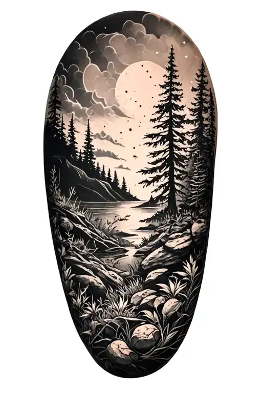 A Nature-inspired Tattoo Featuring Elements From A Favorite Video Game