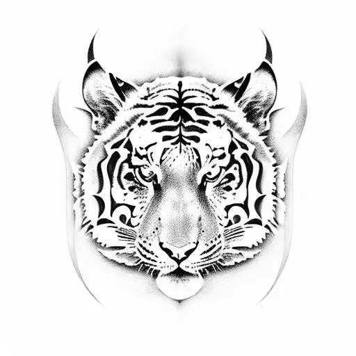 Aquarius Sign With Tiger