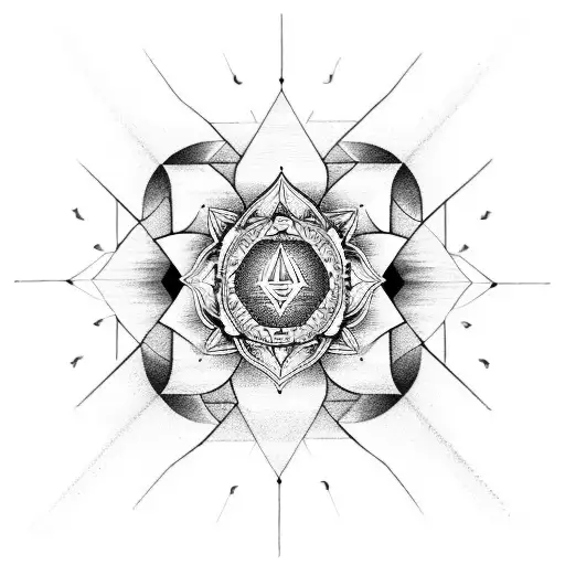 Geometric Spiritual Yantra Lotus Love Moksha Shiva