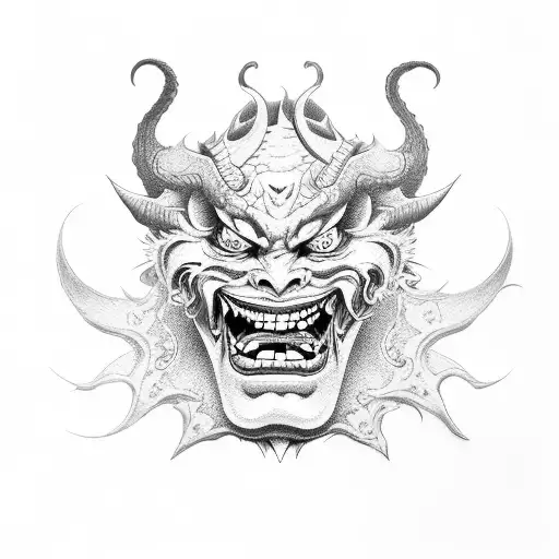 Demon Hannya Laughing