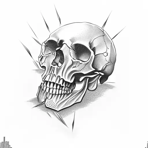 Skull Inside A Spade