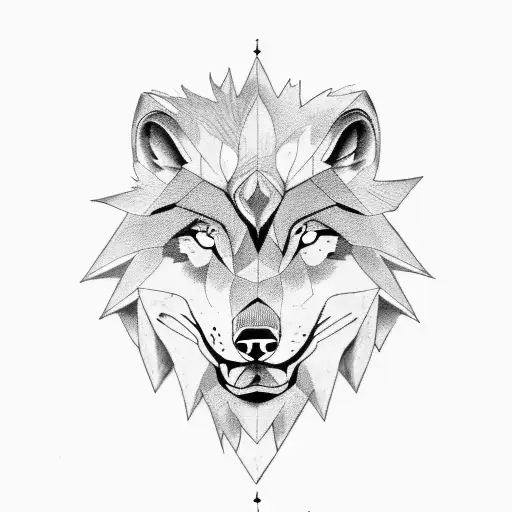 A Wolf And Lion Facing At Eachother