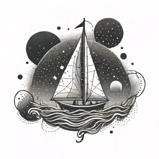 Little Sailboat On The Sea