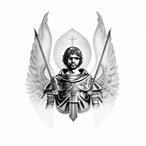 Saint Michael With Roman Legion