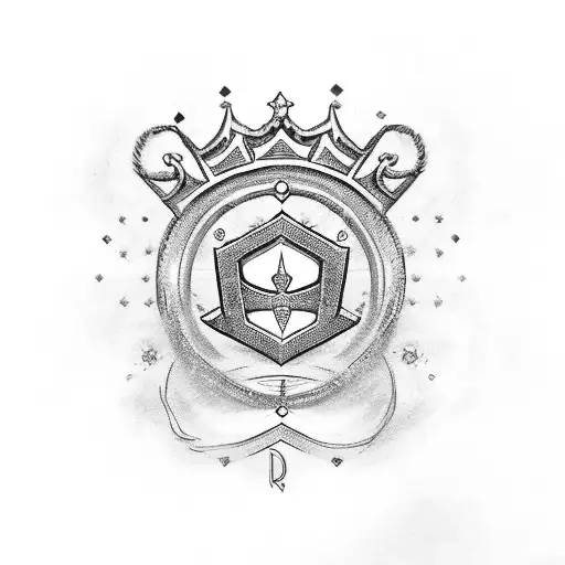 Crown With Infinity Sign As Its Emblem