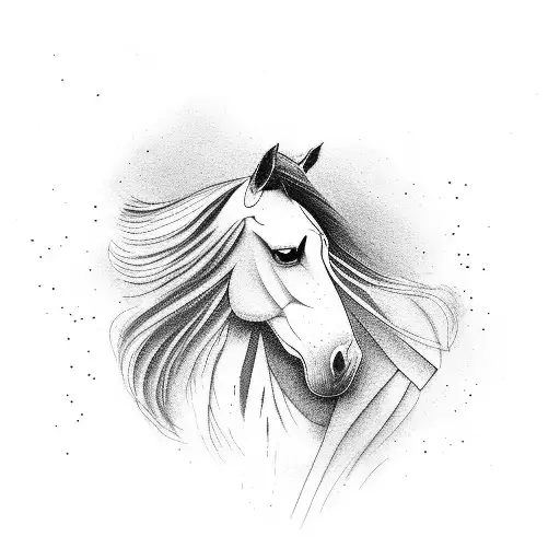 Navajo On Horse Portrait