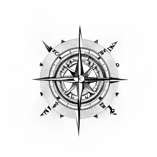 Compass With Four Elements Based On Nordic Assignment