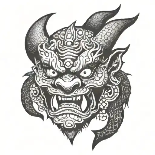 Scary Oni Mask
