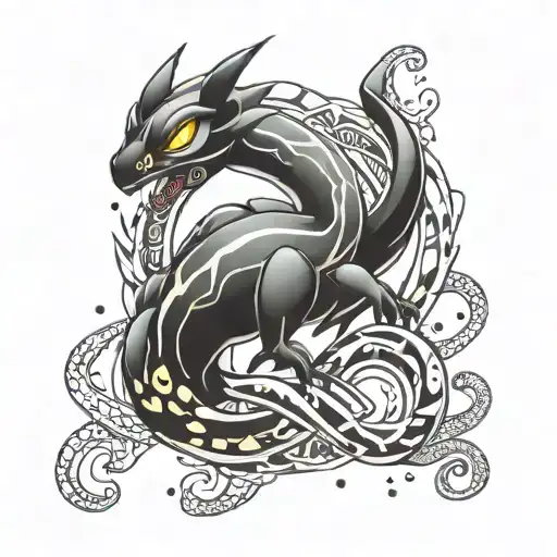 Chandelure And Rayquaza Pokemon