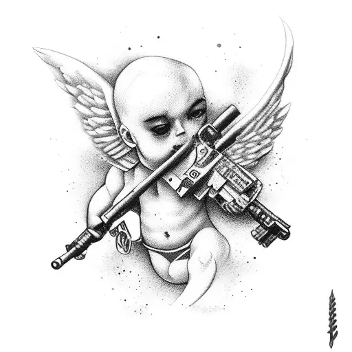 Cupido With Gun