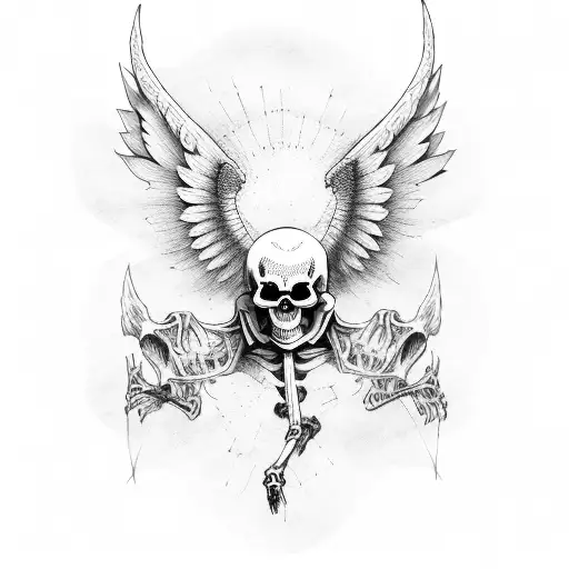 Skeleton With Death Wings