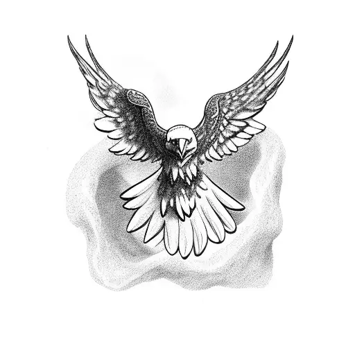 Eagle Holding Oyster With Peral