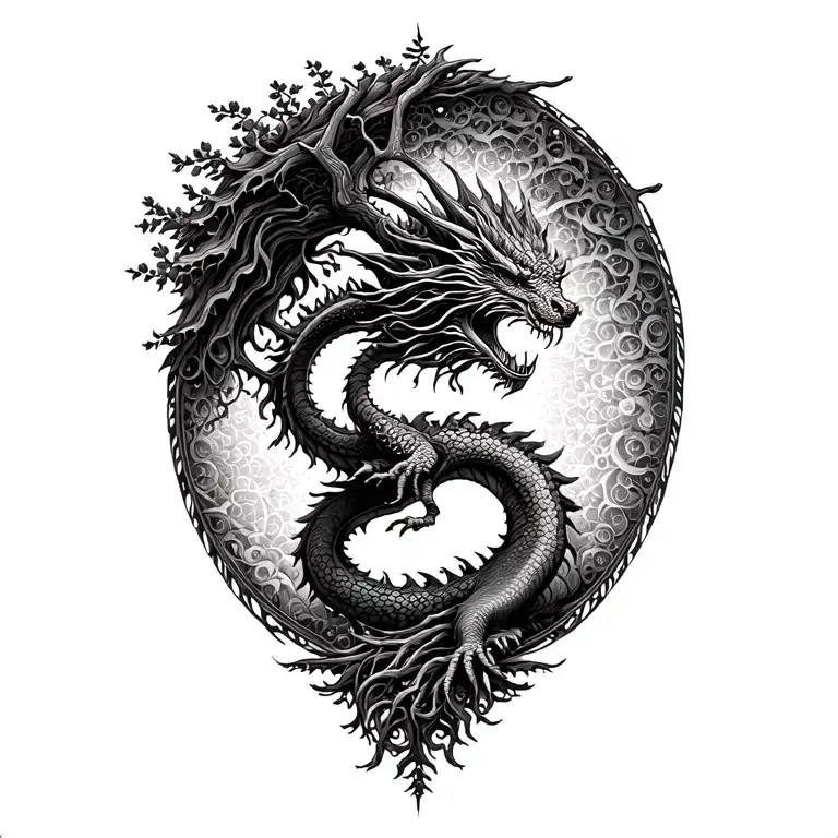 Virgin Dragon And Tree Of Life