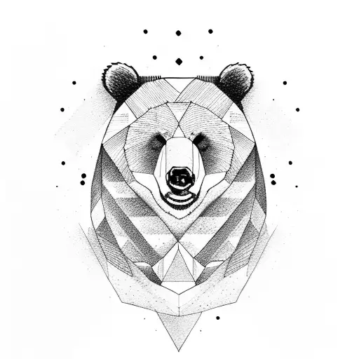 Bear Black And White Open Mounth