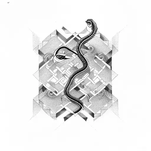 Snake With Geometrical Patern