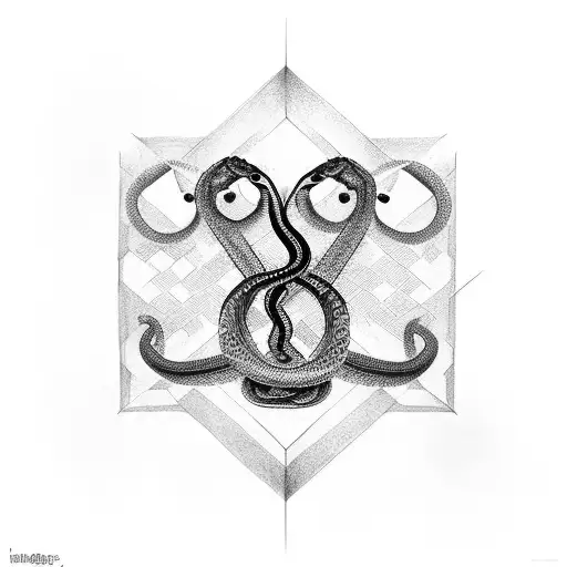 Snake With Geometrical Patern