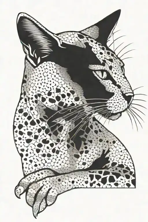 Sitting Cat Side View