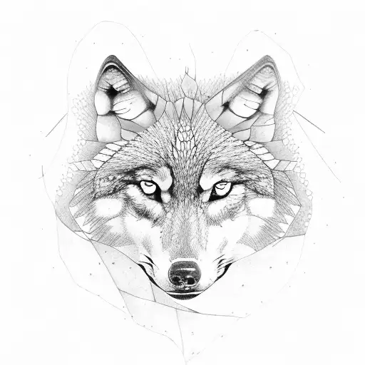 Wolf In Trees Side View