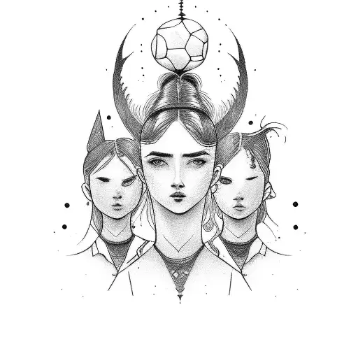 Guy With 3 Girls On The Hair With Baskatball