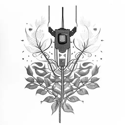 Police Taser Shooting Out Blackberry Vines