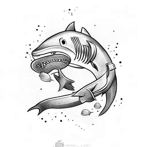Shark Around An Anchor