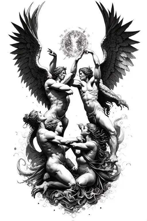 Angels Fighting Demons