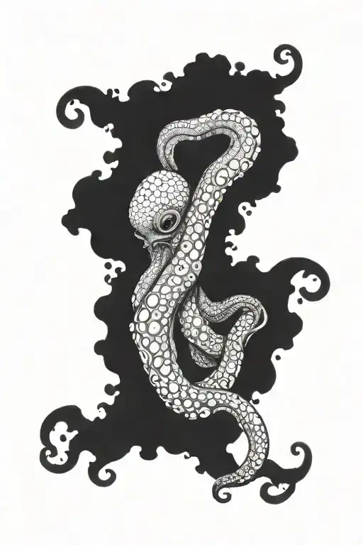 Octopus Arm Tattoo Long Stretch Tentacles Wrapping