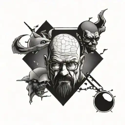 A Tattoo Design Inspired By Breaking Bad And Dragon Ball Z