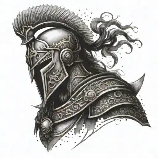 A Combination Of A Spartan Warrior And A Mythical Creature From Greek Mythology