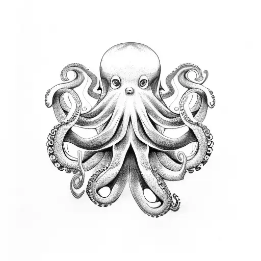Octopus Around The Number Eight