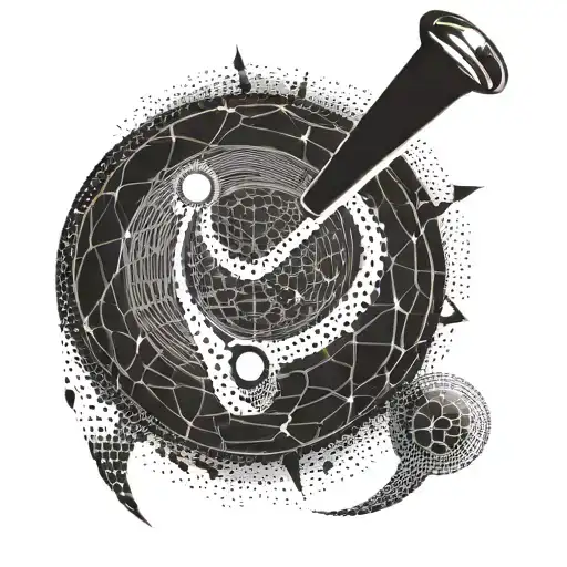 An Abstract Geometric Pattern Resembling A Doctor's Stethoscope